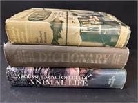 Animal and Fish Encyclopedias and One Dictionary