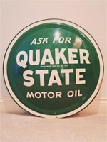 Quaker State Bubble Metal Sign