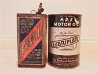 Finol Lube Can, H.D.S. Motor Oil Can