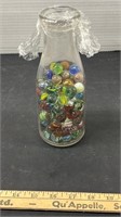 1 pint milk Bottle with marbles