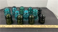 12 Glass Insulators
