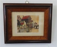 Julien Celos Signed Framed Color Etching