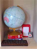 Replogle World Globe, Puzzles, Antique Counter