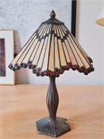 Stain Glass & Brass Lamp