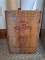 Antique Gargoyle Oil Wood Crate, Maps