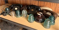 Glass & Pottery Insulators, Rotary Phones
