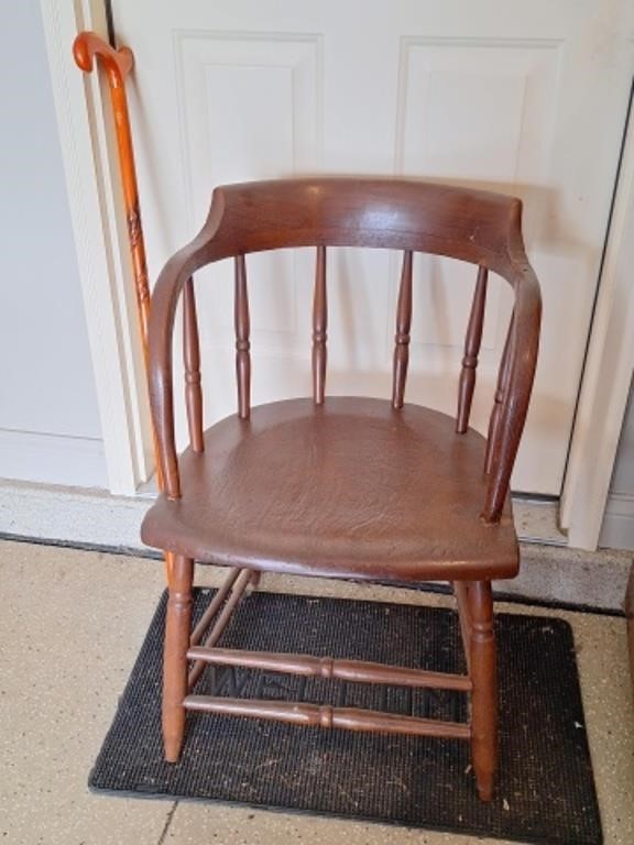 Wood Chair, Wood Cane