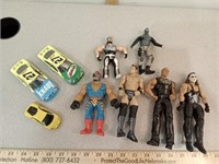 WWE action figures, race cars "27" & more