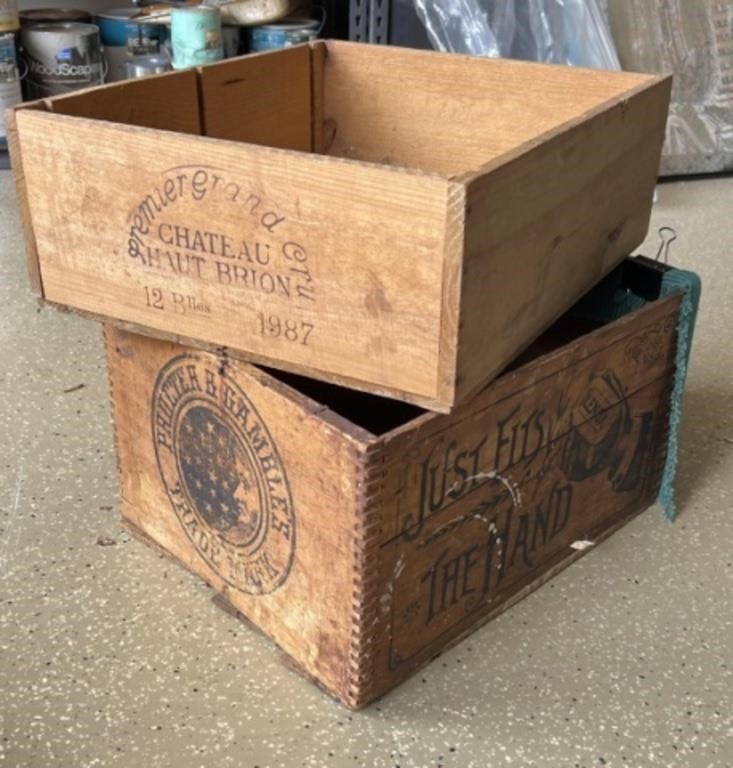 Antique Wood Crates: Lenox Soap, Proctor Gamble