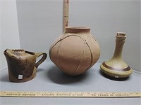 3 Pottery Vases
