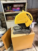 Dewalt chopsaw and metal toolbox