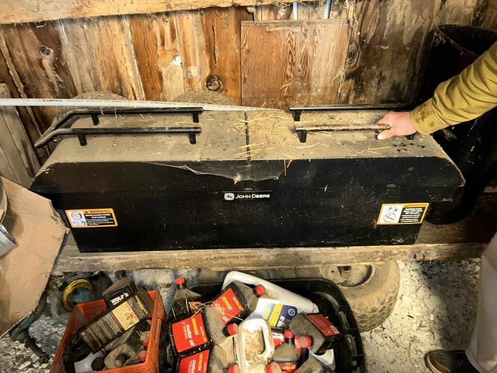 John Deere metal gator storage box