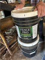 2 Buckets black 5-gallon latex fence paint