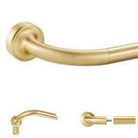Brass Disc Curtain Rods, 48-84 Inches Window Curt