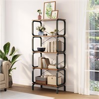 zbet 5 Tier Bookshelf, Modern Sturdy Bookcase,Ind