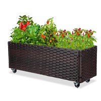 Raised Garden Bed - Garden Planters Box with Whee