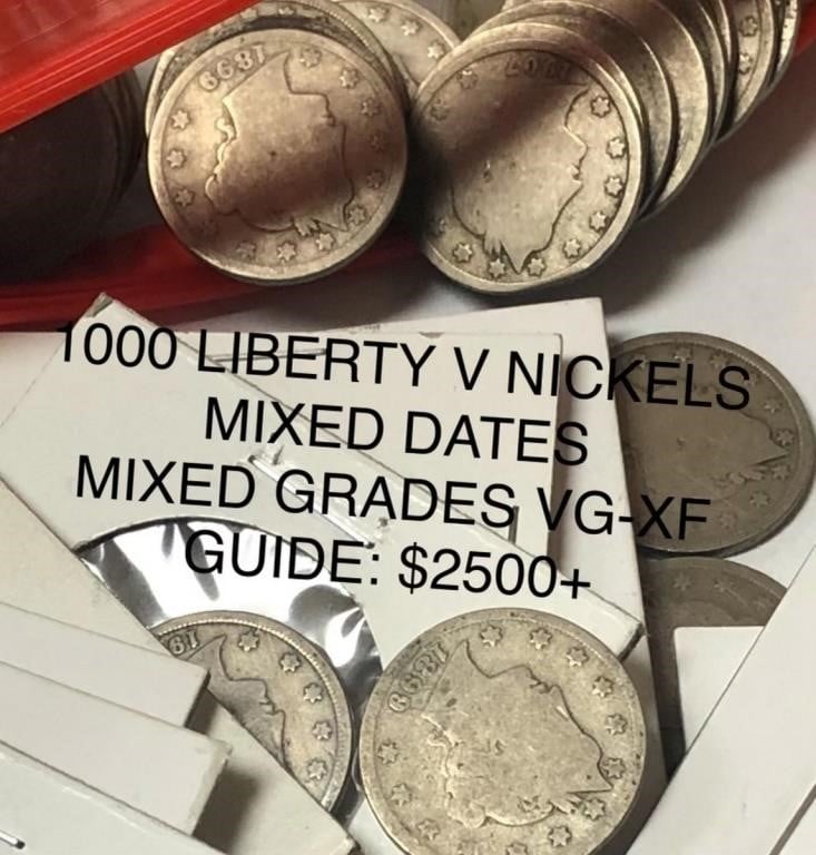 1000 Liberty Victory Nickels-Mixed