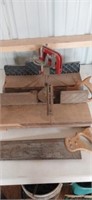 2 miter boxes with saws