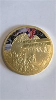 4 in round D-Day-World War II gold medallion