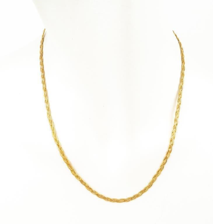Jewelry 14kt Yellow Gold Braided Necklace
