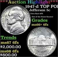 ***Auction Highlight*** 1947-d Jefferson Nickel TO