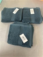 New 6 Pack Thick Wash Rags, Dark Teal