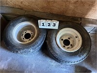 (2) Golf Cart Rims and Tires