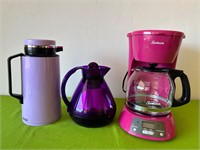 Pink Purple Plum Coffee Pot & Decanters W. Germany