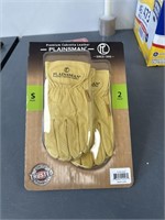 New 2 Pairs Plainsman Leather Gloves, Small