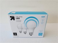 3 Up and Up Soft White LED Light bulbs 60W