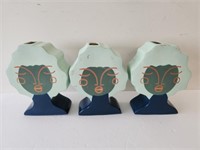 3 Opalhouse Ceramic Vases 7x5x2 in