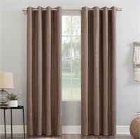 84in Russet/Linen Blackout Single Curtain Panel$26
