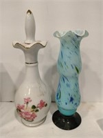 Perfume bottle and vase
