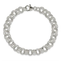 Sterling Silver Diamond Cut Bracelet