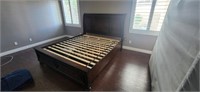 Solid Wood King Sleigh Bed - With Drawers in