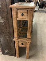 2 wood end tables. Approx. 15x26 inches each.