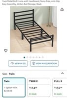 Twin Bed Frame (Open Box)