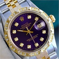 Rolex Men Datejust Diamond Watch