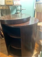 Vintage swivel roundwood end table