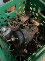 Antique motors milk crate full