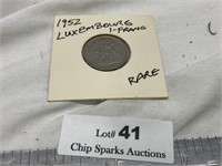 Luxembourg 1952 1 Franc Rare Coin