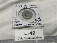 1943P GEM UNC WWII Steel Lincoln