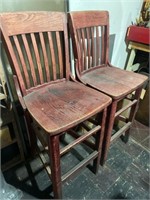 Two vintage bar top chairs