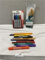Lot Of Pencils/Markers/ Paint Brushes