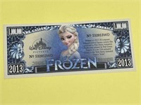 Walt Disney's Frozen Souvenir Dollar Note