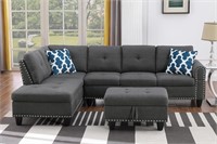 L-Shaped Sofa with Right Chaise  5 Seater