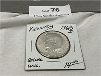 1968D Silver GEM UNC Kennedy Half