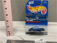Vintage Hot Wheels ERROR Card Blue Porsche in 90