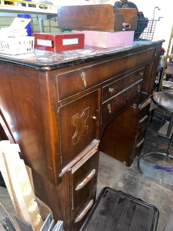 Antique vanity and end tables