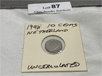 1948 Netherlands UNC 10 Cent Coin